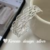 Diseño Nicho Industria Pesada Coreana Estilo Ins Plata Esterlina S925 Pulsera de Línea Hueca de Alta Gama Pulsera Apilable de Lujo Ligero