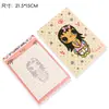 Bloc de Notas con Pinza Yu Niña Pequeña A5, No Adhesivo, Papel Grueso de 100g, Alto Valor Estético, Bloc de Notas Desgarrable