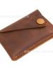 Funda de Cuero para Tarjetas PU Bolsa para Tarjetas de Presentación Mini Conveniente Compacta Monedero de Cuero Vintage Almacenamiento para Tarjetas Bancarias