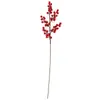 Flores artificiales de fruta de la fortuna de alta calidad, bayas rojas, fruto de acebo, fruta roja, fruta de la suerte, boda, sala de estar, flores artificiales al por mayor