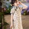 Qipao de Estilo Nacional para Niñas 2026 Nuevo Verano Ropa Nueva de Estilo Chino para Niñas Pequeñas, Mejorado Qipao Estilo República de China