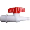 Válvula de Bola de Plástico con Púa para Manguera, Rosca Exterior de 1/2 Pulgada, Paso Recto, Interruptor de Válvula de Tubería de Agua con Conexión Rápida Roscada, Válvula de Agua