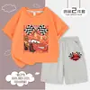 Lightning Mcqueen Niños y Niños Manga Corta Algodón Ropa de Verano para Niñas Cars Pequeño Corredor Traje Casual
