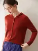 Cárdigan con Capucha de Cachemira Bloque de Color Estilo Francés para Mujer, Holgado, Versátil, Suave, Tejido, Sudadera, Chaqueta