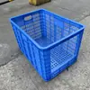 Caja de Plástico Abatible Abierta Multicolores para Clasificación Almacenamiento de Productos de Comercio Electrónico Cesta de Almacenamiento Apilable Grande Engrosada