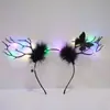 Halloween Flor Sombria Galho de Cervo Headband Festa Dançante Headband Borboleta Artificial Foto Engraçada Fantasia para Fantasiar