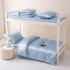 Nuevo Modelo 2026 Juego de Cama de Seda Helada de Cuatro Piezas, Color Sólido, Lavado, para Cama Individual de Dormitorio Estudiantil, Incluye Sábana y Funda de Edredón, Juego de Cama de Tres Piezas