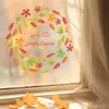 Pegatinas Estáticas de PVC para Acción de Gracias al por Mayor Helloautumn Hojas de Otoño Estilo Ilustración Pintada a Mano Decoración de Corona Pegatinas para Ventanas de Vidrio