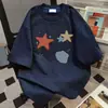 Seda de Leite 2026 Verão Nova Camiseta com Gola Redonda e Manga Curta Estrela do Mar Unissex Estilo Americano Tops de Manga Curta para Casal Tendência