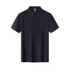 Camisa polo de negocios de doble hilo de 220 g, 50 unidades, de secado rápido, camiseta de manga corta de secado rápido para exteriores de verano, camisa cultural con estampado de logotipo