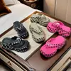 Marca de moda Paris Home Verano Letras Estilo Casual de Moda Versátil Suela Gruesa Playa Tacón Alto 8.5cm Chanclas para Mujer