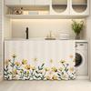 Mueble de baño con lavabo sencillo, cortina de sombra, armario de almacenamiento, cortina de sombra para artículos diversos, estante de cocina, cortina antipolvo
