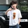 Camiseta de Manga Corta para Niños 100% Algodón Nuevo Estilo 2026 Camisa de Verano de Manga Media para Niños Camiseta Versátil de Moda Casual para Niños Camiseta de Moda