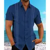Camisa de verano para hombre Y2 de venta caliente transfronteriza para vacaciones con estampado 3D estilo playa, de manga corta con cuello, exclusivamente para ventas transfronterizas