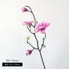 Flores de Magnólia Artificiais em Novo Estilo Chinês para Entrada Mesa de Chá, Decoração de Mesa de Jantar com Flores Artificiais, Enfeites para Sala de Estar, Armário de Vinho, Bouquet Decorativo para Rack de TV