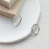 Anillo Mobius Mate de Plata Pura S999 Anillo Sencillo Elegante de Nicho para Pareja Lujo Accesible Anillo Abierto Anillo