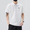 Polo de manga corta para hombre 2025 verano nuevo estilo coreano corte ajustado top solapa estilo americano top casual de alta gama