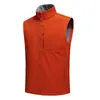 Chaleco exterior de primavera y otoño con cuello alto, bolsillo con cremallera y logo personalizado para promociones de team building y ropa de trabajo con texto impreso