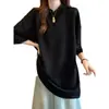 Ropa para Mujer Tallas Grandes Estilo Chino Botón Cuello Semi Abierto Top Nuevo Primavera y Verano 2025 para Mujer Aspecto Adelgazante Holgado Camiseta de Manga Corta Color Liso
