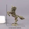 Unicórnio de Latão Puro, Unicórnio de Fogo, Transformação de Dragão Figurine Cultural Criativo Vintage Modelo Decoração Artesanato de Mesa Ornamento