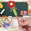 Presente do Dia do Professor: Buquê de girassol com caneta vermelha, buquê de girassol feito à mão com caneta para professores de jardim de infância e ensino fundamental