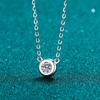 Collar de Burbujas de Plata Esterlina S925 Xindeyi Collar de Moissanita de 1 Quilate Regalo de San Valentín Cadena Clavicular del Mismo Estilo para Mujeres
