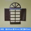 Accesorios para el hogar estilo mediterráneo ventana falsa estilo europeo ventana falsa colgante de pared caja de medidor pastoral decoración de pared decoración de pared
