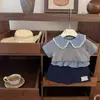 Traje de Moda Elegante para Niña Verano 2025 Nuevo Conjunto de Dos Piezas de Pantalones de Tirantes para Bebé Niña Verano 2025