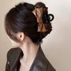 Pinza Vintage de Cuero de Color Brillante con Lazo para Agarre para la Parte Posterior de la Cabeza para Mujer, Pinza de Tiburón para el Cabello con Sentido Avanzado, Pinza para el Cabello de Nuevo Estilo, Accesorios para el Cabello
