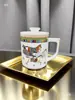 Taza de Porcelana de Hueso con Tapa Coladora para Té, Adecuada para Hoteles, Clubes, Oficinas, Regalos, Taza de Cerámica Marca Kyv Aima