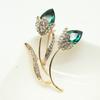 AliExpress eaby flor fruta más vendida cristal de vidrio sintético importado colorido floreciente boutique Broche de Tulipan