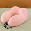 Almohada de Viaje en Forma de U para el Cuello, Almohada Portátil para Avión, Reposacabezas para el Cuello de Coche, para Dormir en Viajes Largos, Almohada Cervical en Forma de U para Trenes de Alta Velocidad