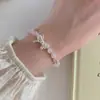 Pulsera de cuentas con lazo dulce coreano para niñas, Pulsera de hadas con diseño de nicho versátil, Nueva pulsera personalizada para mujer