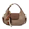 Moda Nuevo Estilo 2025 Bolso de Gama Alta de Nicho para Mujer Bolso Silla de Principios de Invierno Color Sólido Retro Bolso de Hombro Cruzado