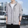 Ropa de protección solar para hombre, abrigo fino transpirable de verano, moda casual deportiva para exteriores con capucha, ropa de piel para pesca para hombre F666