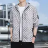 Chaqueta de Piel Estampada de Cuerpo Completo de Marca de Moda para Hombre, Ropa con Protección Solar para Senderismo y Pesca al Aire Libre, Chaqueta de Hielo de Seda con Protección Solar, Ligera Hecha a Medida