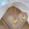 [Acero de titanio de cuerpo completo] Fritillaria amor temperamento personalidad minimización horno oro real collar mujer ins clavícula cadena