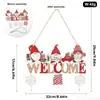 Ornamento de Natal para Pendurar Transfronteiriço Temu Placa de Madeira Placa de Porta de Madeira Pendurado na Porta Decorações de Árvore de Natal Decorações Penduradas de Placa de Madeira