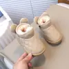 Botas de nieve para bebés de 1 a 3 años, zapatos de algodón para niños, zapatos de invierno para bebés y niños pequeños, botas de algodón engrosadas con forro polar para niñas y hombres.
