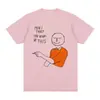 Camiseta de algodão de verão com estampa de personagem de desenho animado da linha 'men I trust', top unissex para exportação
