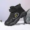 Zapatos de algodón para exteriores para niños, de invierno, engrosados y cálidos, zapatillas deportivas para niños con forro de felpa, antideslizantes, para niños mayores, botas de nieve, estilo transfronterizo