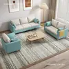 Sofá de tela estilo nórdico, adecuado para apartamentos pequeños, diseño moderno y minimalista, ideal para propiedades de alquiler, de tres plazas, para usar en apartamentos, tiendas de ropa o salas de estar, sofá pequeño, estructura de madera