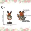 Figurillas de madera navideñas más vendidas transfronterizas: Papá Noel, muñeco de nieve y renos - perfectos para crear un ambiente festivo en tu escritorio y como regalo de Navidad