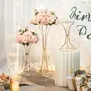 Ornamento de Vaso Geométrico Oco de Ferro Forjado Recipiente para Flores Centro de Mesa de Casamento Adereços de Casamento Suporte de Flores para Corredor Decoração de Casamento Criativa