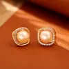 Pendientes de Cuentas de Luz Suave Zirconia Cross de Gama Alta, Modernos, Exquisitos, Compactos, Pendientes de Plata con Aguja Cuadrada Geométrica, Joyería Popular