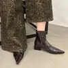 Botines de Punta Versátiles Chuyuji para Mujer 2026 Otoño/Invierno Nuevos Botines Estrechos de Tacón Grueso Botas de Tacón Alto Botas Martin
