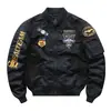 Chaqueta de aviación MA1 para primavera y otoño, chaqueta de vuelo de la Fuerza Aérea para hombre, chaqueta cruzada para hombre, mono, cuello de béisbol, top