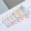 Venta caliente 3-12mm acero inoxidable fondo plano earpin soporte para aretes base tapón para los oídos accesorios para aretes DIY en stock mayoreo