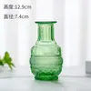 Juego de Jarrones Transparentes de Vidrio con Flores Secas para Sala de Estar y Dormitorio, Juego de Botellas de Vidrio Hidropónico en Relieve, Estilo Europeo Vintage de Boca Estrecha