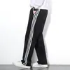 Pantalones Casuales para Hombre Primavera y Verano Pantalones Deportivos de Tres Rayas Casual Versátil Sueltos Talla Grande Pierna Recta Pantalones Largos Modernos